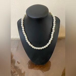 8mm pearls patterned with wheel gems necklace/choker